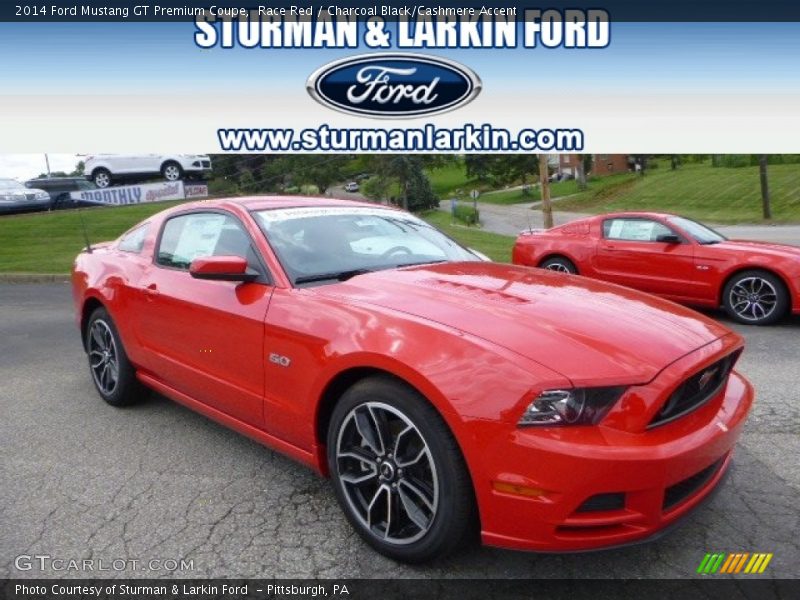 Race Red / Charcoal Black/Cashmere Accent 2014 Ford Mustang GT Premium Coupe