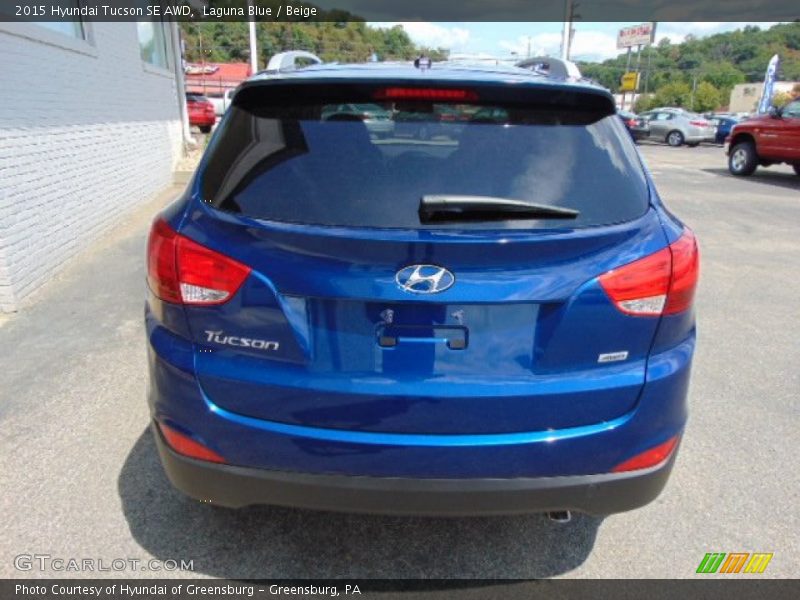 Laguna Blue / Beige 2015 Hyundai Tucson SE AWD