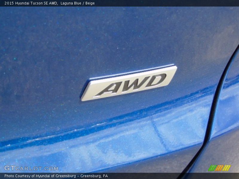 Laguna Blue / Beige 2015 Hyundai Tucson SE AWD