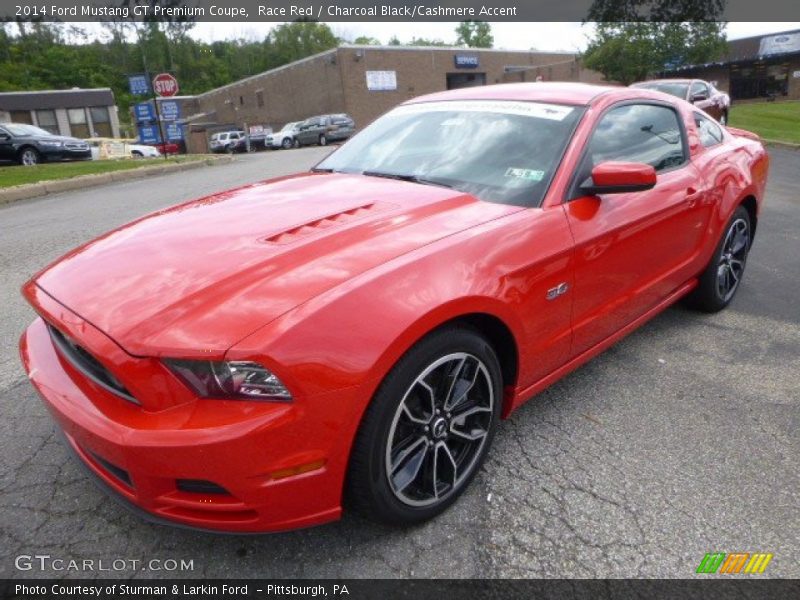 Race Red / Charcoal Black/Cashmere Accent 2014 Ford Mustang GT Premium Coupe