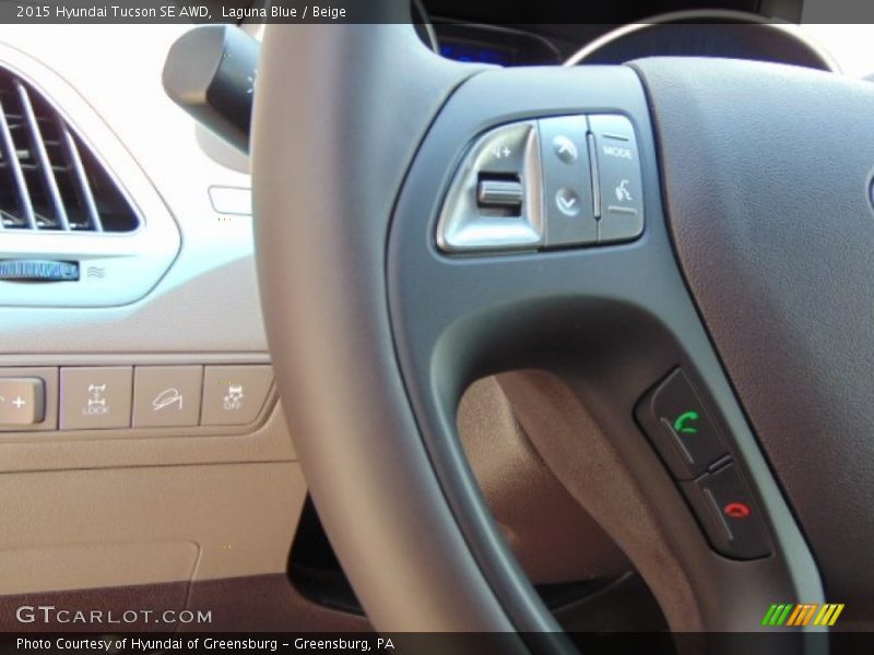 Laguna Blue / Beige 2015 Hyundai Tucson SE AWD