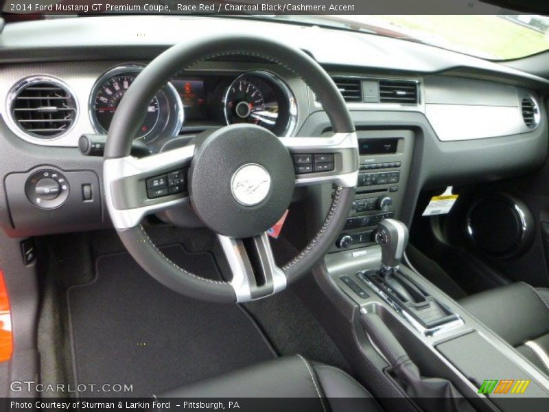 Race Red / Charcoal Black/Cashmere Accent 2014 Ford Mustang GT Premium Coupe