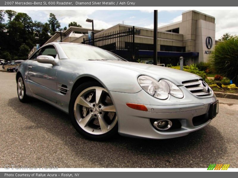 Diamond Silver Metallic / Ash Grey 2007 Mercedes-Benz SL 600 Roadster