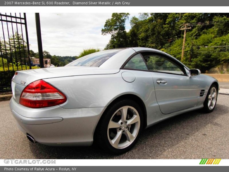 Diamond Silver Metallic / Ash Grey 2007 Mercedes-Benz SL 600 Roadster