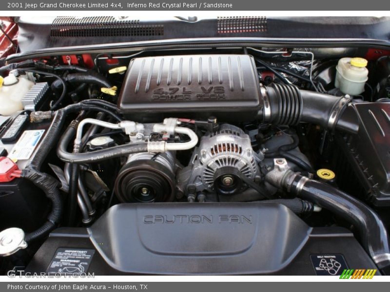 Inferno Red Crystal Pearl / Sandstone 2001 Jeep Grand Cherokee Limited 4x4