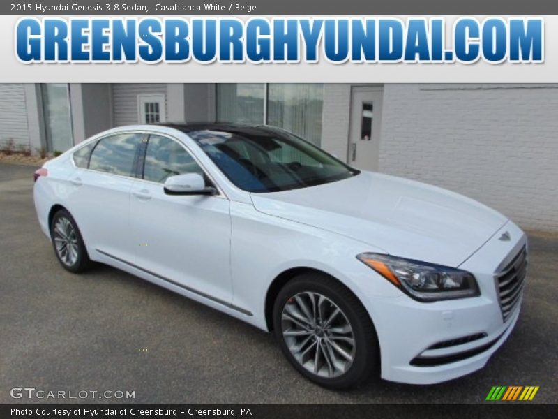Casablanca White / Beige 2015 Hyundai Genesis 3.8 Sedan