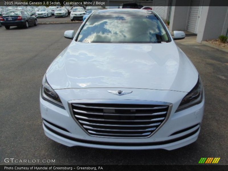 Casablanca White / Beige 2015 Hyundai Genesis 3.8 Sedan