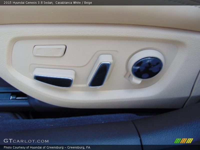 Casablanca White / Beige 2015 Hyundai Genesis 3.8 Sedan