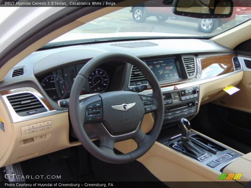 Casablanca White / Beige 2015 Hyundai Genesis 3.8 Sedan
