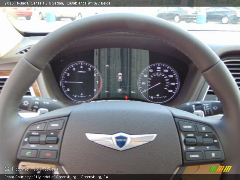 Casablanca White / Beige 2015 Hyundai Genesis 3.8 Sedan