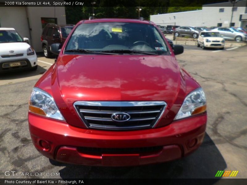 Spicy Red / Gray 2008 Kia Sorento LX 4x4