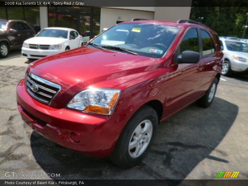 Spicy Red / Gray 2008 Kia Sorento LX 4x4