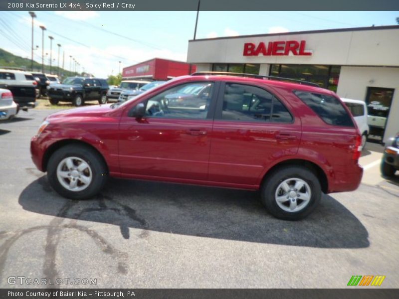 Spicy Red / Gray 2008 Kia Sorento LX 4x4
