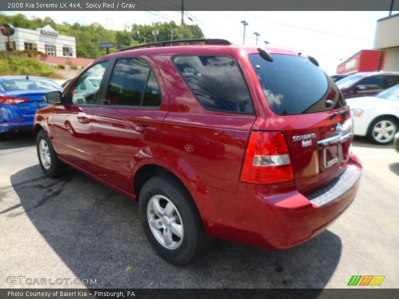 Spicy Red / Gray 2008 Kia Sorento LX 4x4