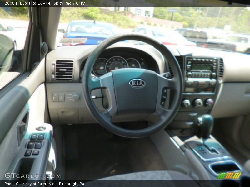 Spicy Red / Gray 2008 Kia Sorento LX 4x4