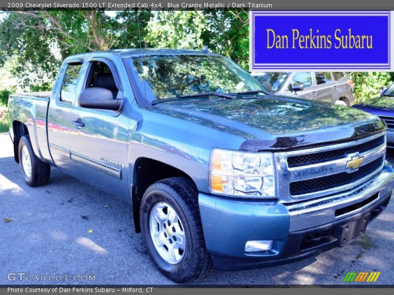 Blue Granite Metallic / Dark Titanium 2009 Chevrolet Silverado 1500 LT Extended Cab 4x4