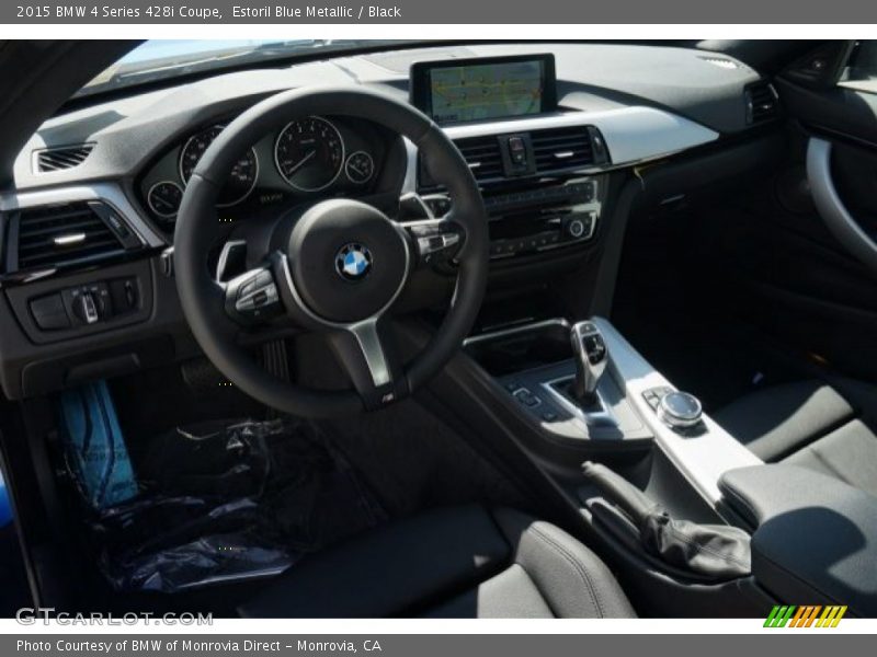 Estoril Blue Metallic / Black 2015 BMW 4 Series 428i Coupe