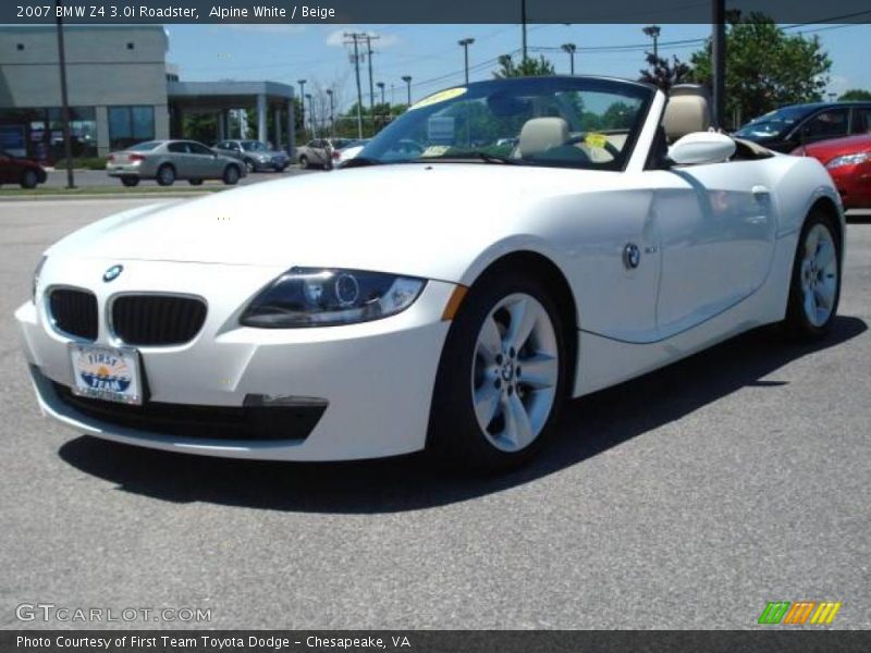 Alpine White / Beige 2007 BMW Z4 3.0i Roadster