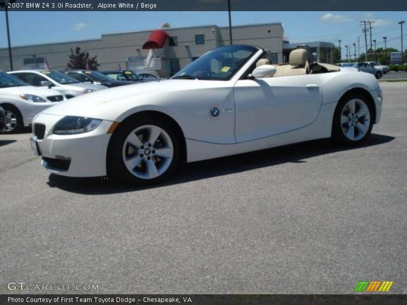 Alpine White / Beige 2007 BMW Z4 3.0i Roadster