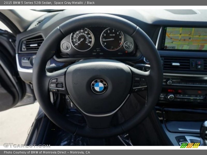 Space Gray Metallic / Black 2015 BMW 5 Series 528i Sedan