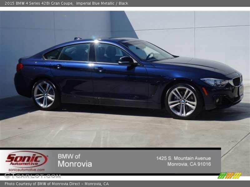 Imperial Blue Metallic / Black 2015 BMW 4 Series 428i Gran Coupe