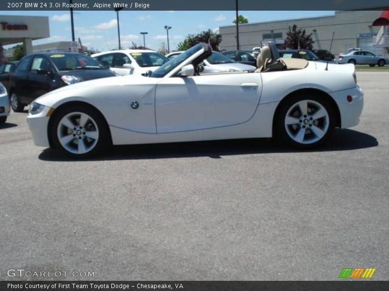 Alpine White / Beige 2007 BMW Z4 3.0i Roadster