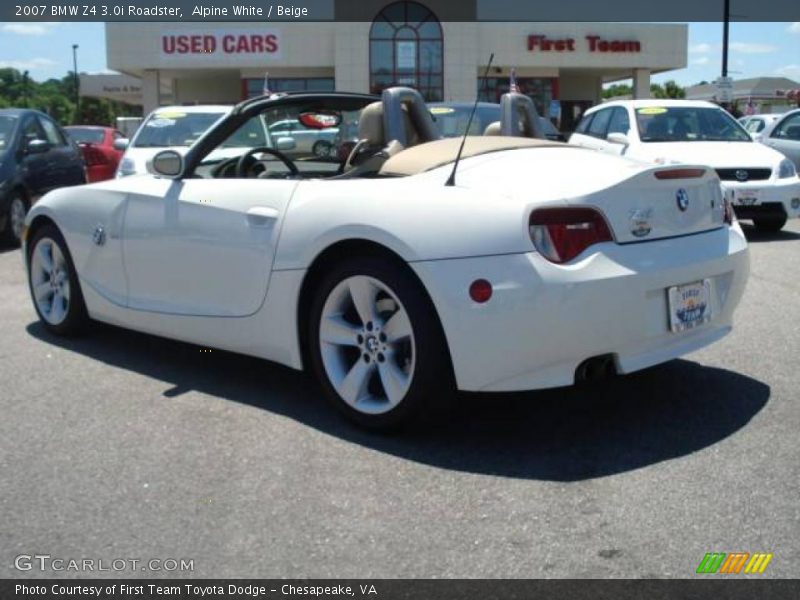 Alpine White / Beige 2007 BMW Z4 3.0i Roadster