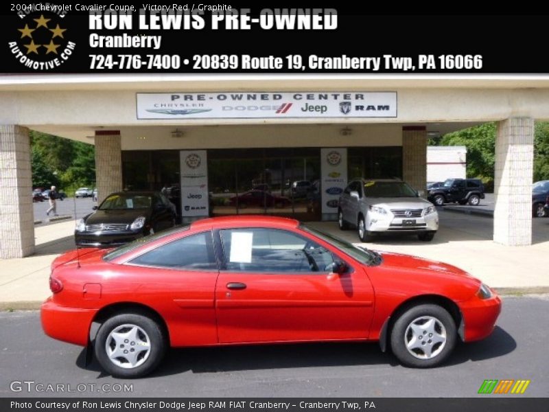 Victory Red / Graphite 2004 Chevrolet Cavalier Coupe