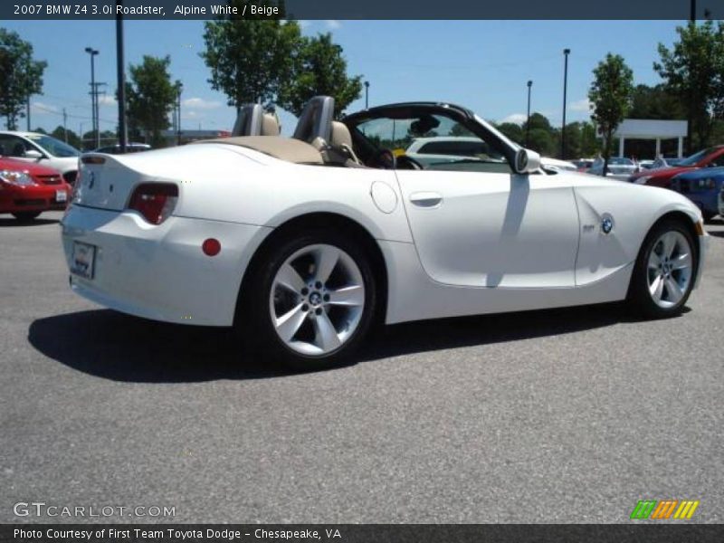 Alpine White / Beige 2007 BMW Z4 3.0i Roadster