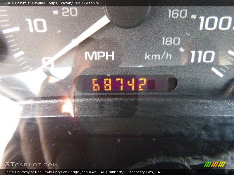 Victory Red / Graphite 2004 Chevrolet Cavalier Coupe