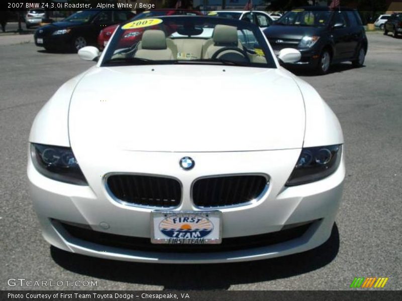 Alpine White / Beige 2007 BMW Z4 3.0i Roadster