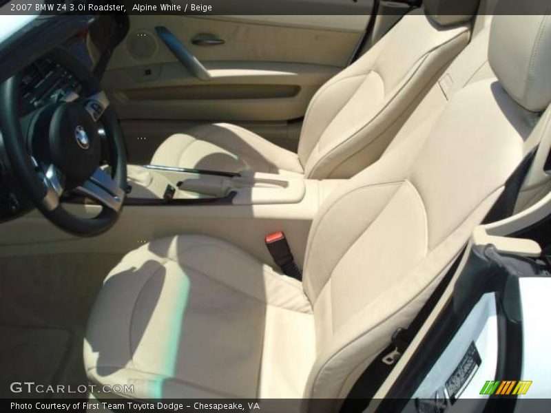 Alpine White / Beige 2007 BMW Z4 3.0i Roadster