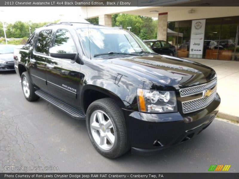 Black / Ebony 2013 Chevrolet Avalanche LT 4x4 Black Diamond Edition