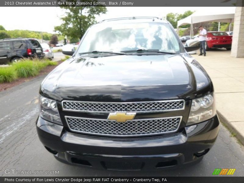 Black / Ebony 2013 Chevrolet Avalanche LT 4x4 Black Diamond Edition