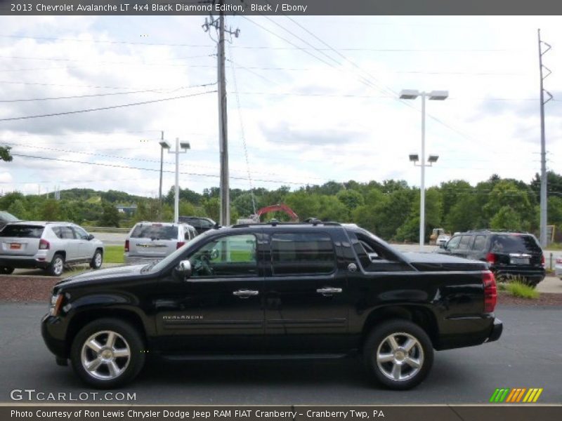 Black / Ebony 2013 Chevrolet Avalanche LT 4x4 Black Diamond Edition