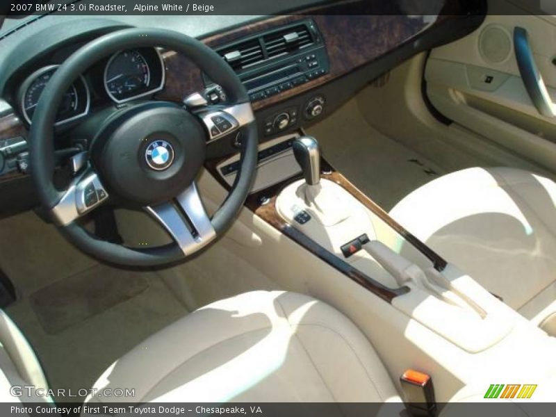 Alpine White / Beige 2007 BMW Z4 3.0i Roadster