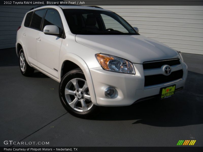 Blizzard White Pearl / Ash 2012 Toyota RAV4 Limited