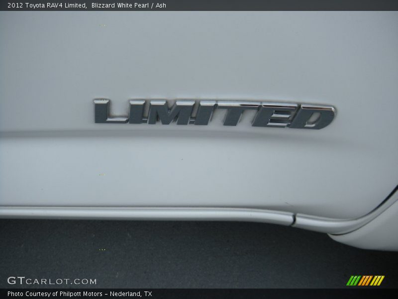 Blizzard White Pearl / Ash 2012 Toyota RAV4 Limited