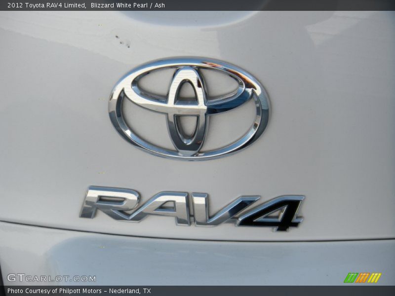 Blizzard White Pearl / Ash 2012 Toyota RAV4 Limited
