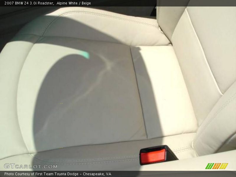 Alpine White / Beige 2007 BMW Z4 3.0i Roadster
