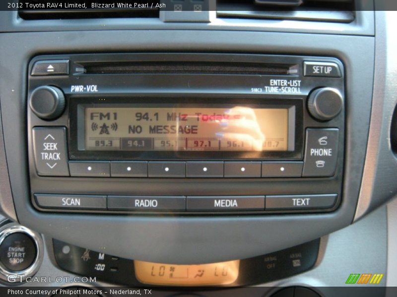 Blizzard White Pearl / Ash 2012 Toyota RAV4 Limited