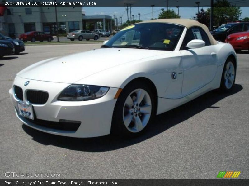 Alpine White / Beige 2007 BMW Z4 3.0i Roadster
