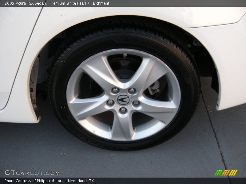 Premium White Pearl / Parchment 2009 Acura TSX Sedan