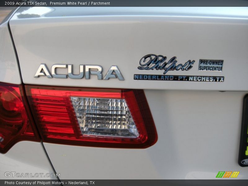 Premium White Pearl / Parchment 2009 Acura TSX Sedan