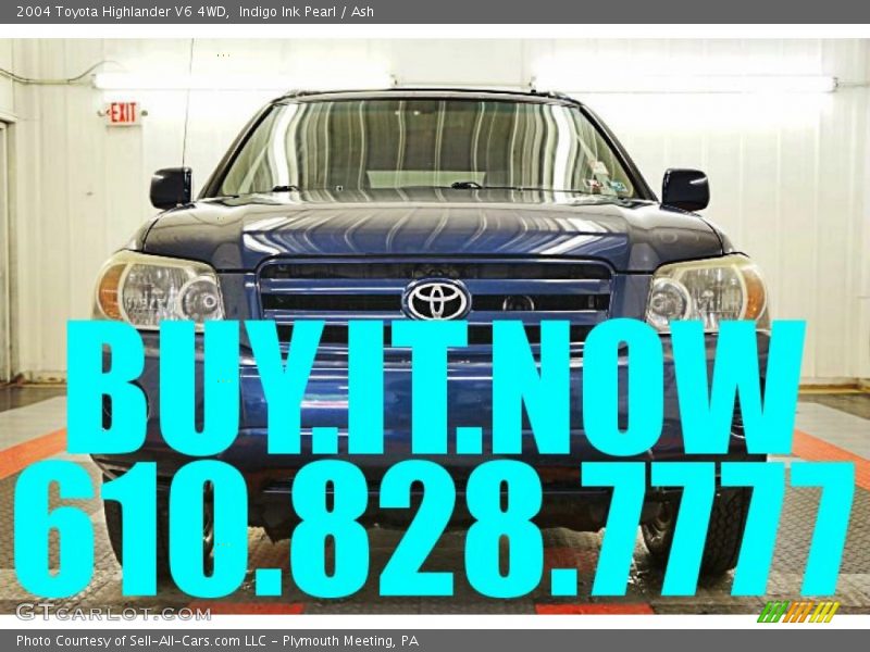 Indigo Ink Pearl / Ash 2004 Toyota Highlander V6 4WD