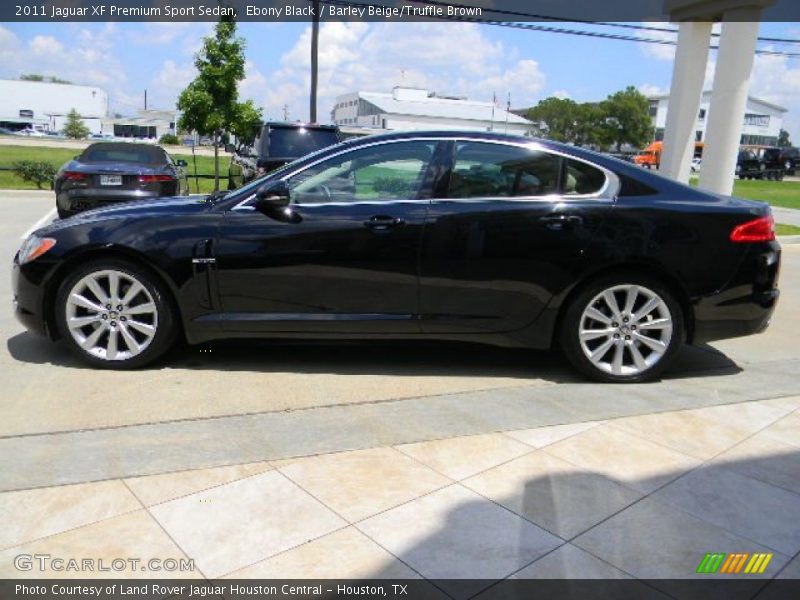Ebony Black / Barley Beige/Truffle Brown 2011 Jaguar XF Premium Sport Sedan