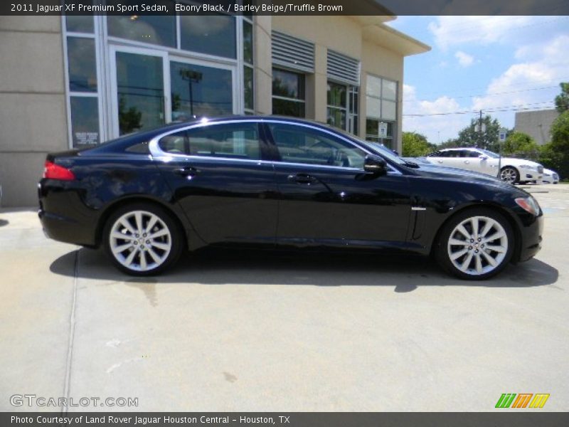 Ebony Black / Barley Beige/Truffle Brown 2011 Jaguar XF Premium Sport Sedan