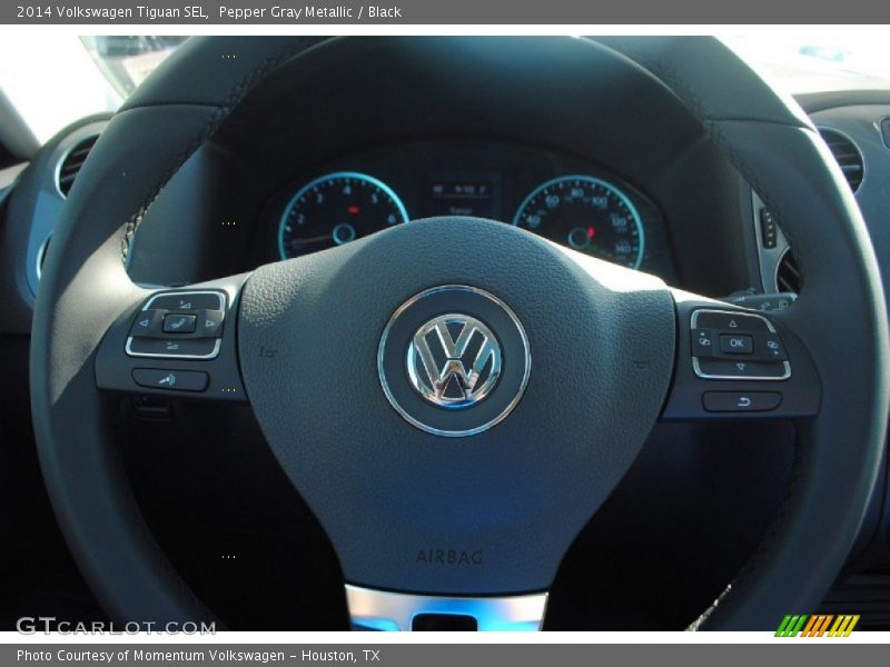 Pepper Gray Metallic / Black 2014 Volkswagen Tiguan SEL