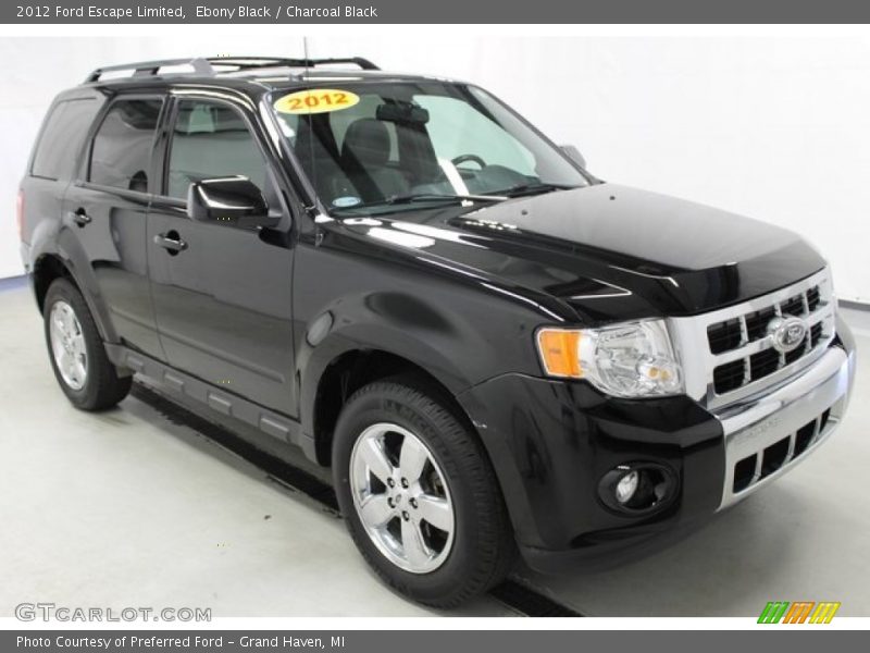 Ebony Black / Charcoal Black 2012 Ford Escape Limited