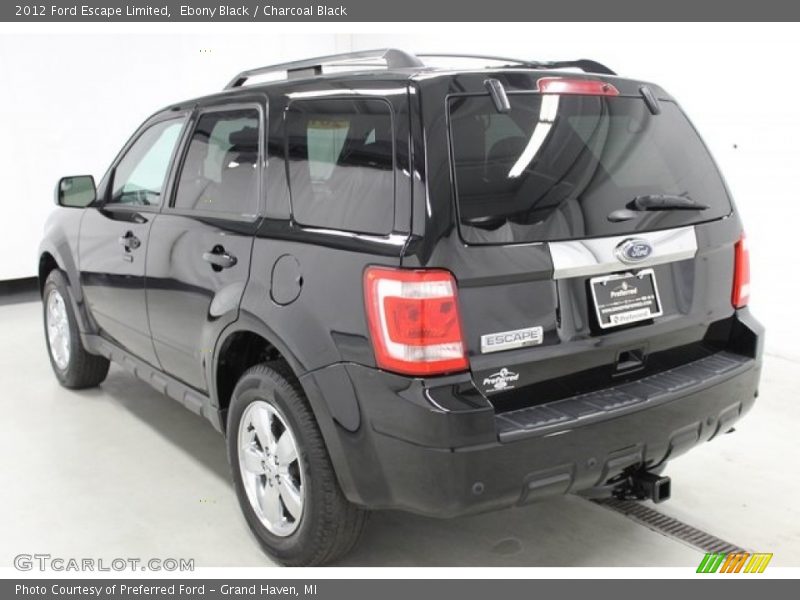 Ebony Black / Charcoal Black 2012 Ford Escape Limited